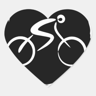 Bicycle Heart Sticker