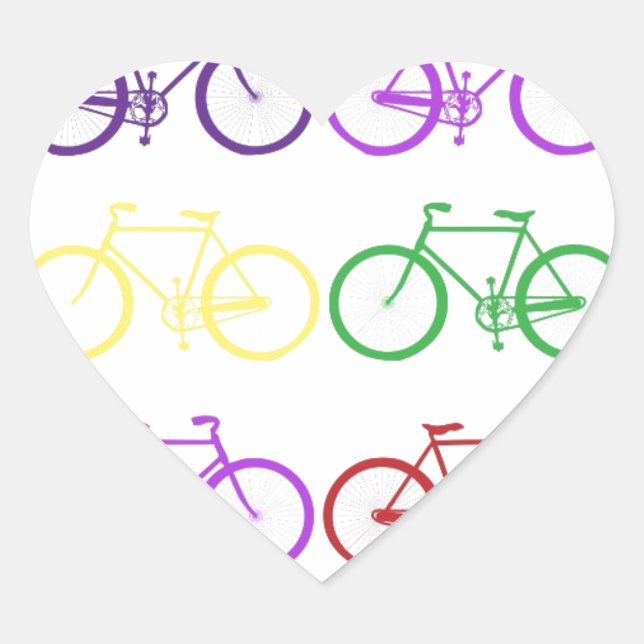 bicycle heart sticker (Front)