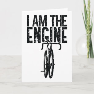 Bicycle I Am The Engine Mountain Biking For Cyclis Card