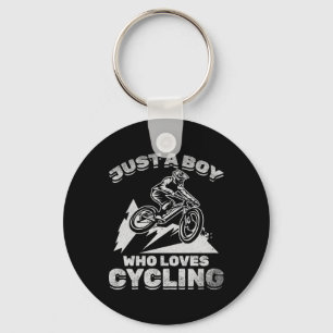 Bicycle I Just A Boy Who Loves Cycling Downhill Bi Keychain