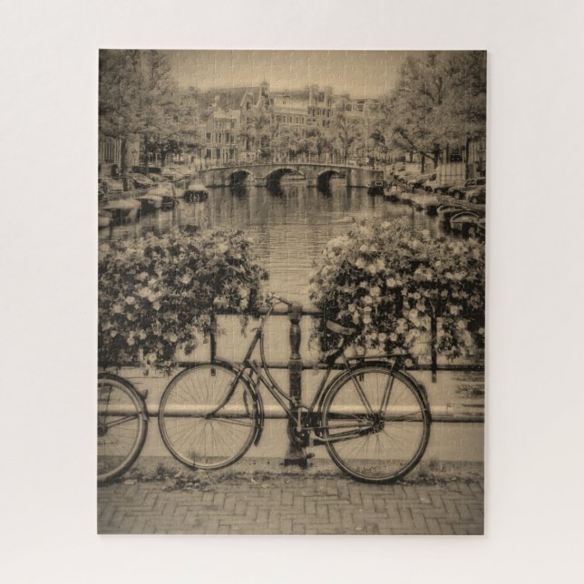 Bicycle in Amsterdam - 16x20 - 520 pcs Jigsaw Puzzle (Vertical)