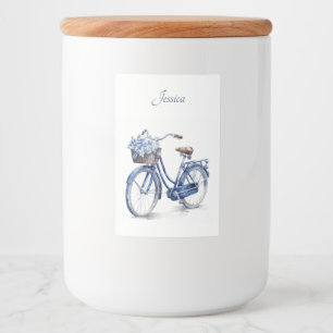 Bicycle in Delft Blue customizable Food Label