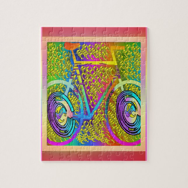 Bicycle in Living Colour Puzzle (Vertical)