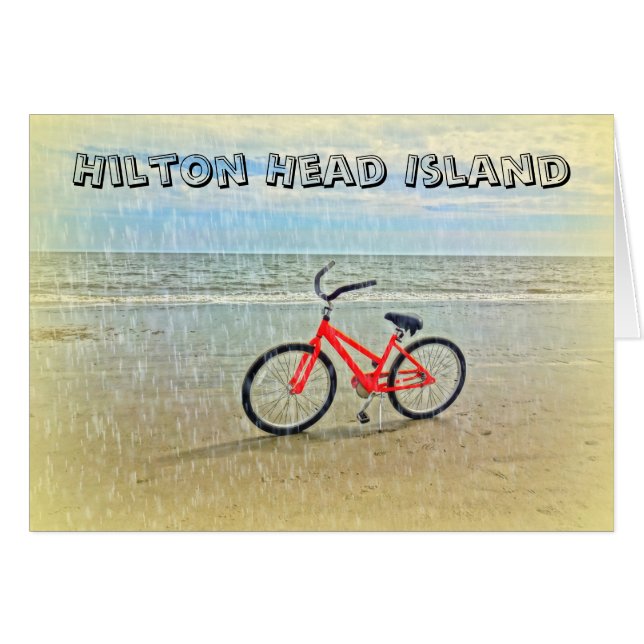 Bicycle in Sun Shower on Hilton Head Island Beach (Front Horizontal)
