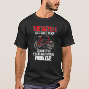 Bicycle Is A Solution Biking Cycling Cycle Riding  T-Shirt