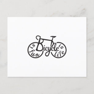 Bicycle is fun, Bicycle is life Postcard