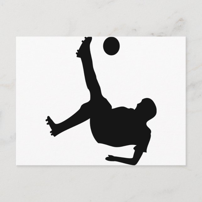 bicycle kick soccer player postcard (Front)