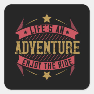 Bicycle - Life's an adventure Square Sticker