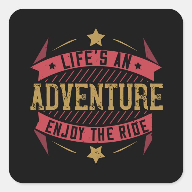 Bicycle - Life's an adventure Square Sticker (Front)