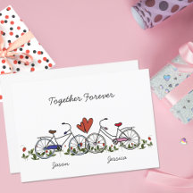 Bicycle Lover Couples Valentine Card