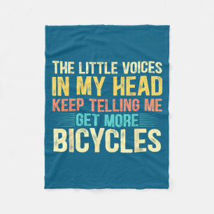 Bicycle Lover Funny Quote Cycling Humor Fleece Blanket