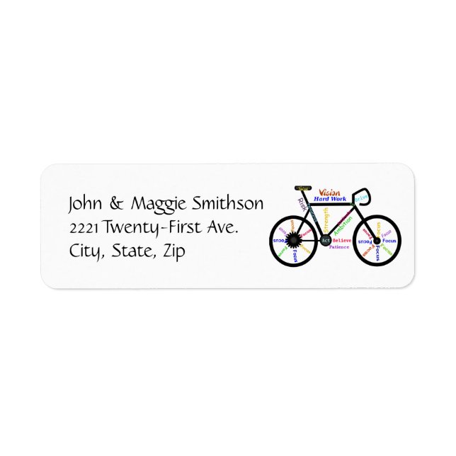 Bicycle Motivational Words for Sport Bike Fans (Front)
