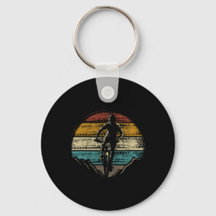 Bicycle Mtb Mountain Bike Downhill Biking Retro Keychain
