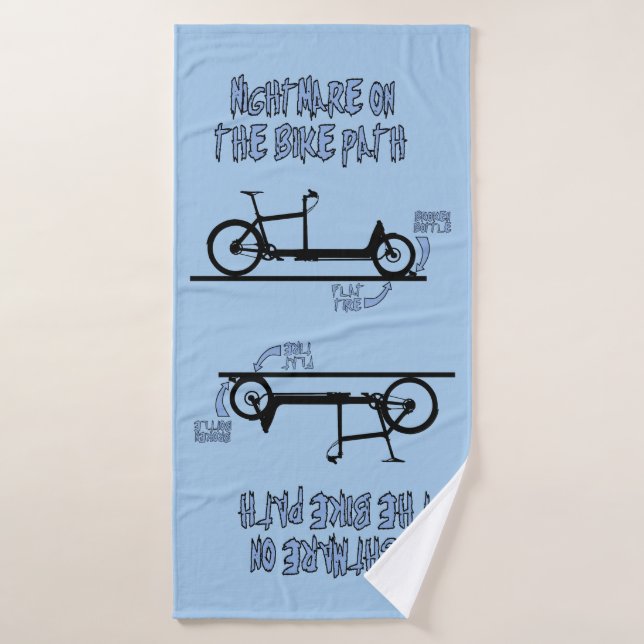 Bicycle Nightmare Cargo bike nightmare Bath Towel (Bath Towel)