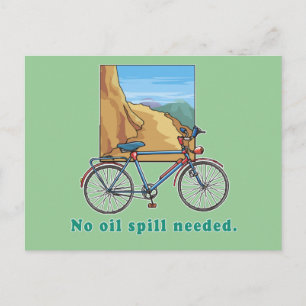 Bicycle: No Oil Spill Needed Tshirts and Mugs Postcard