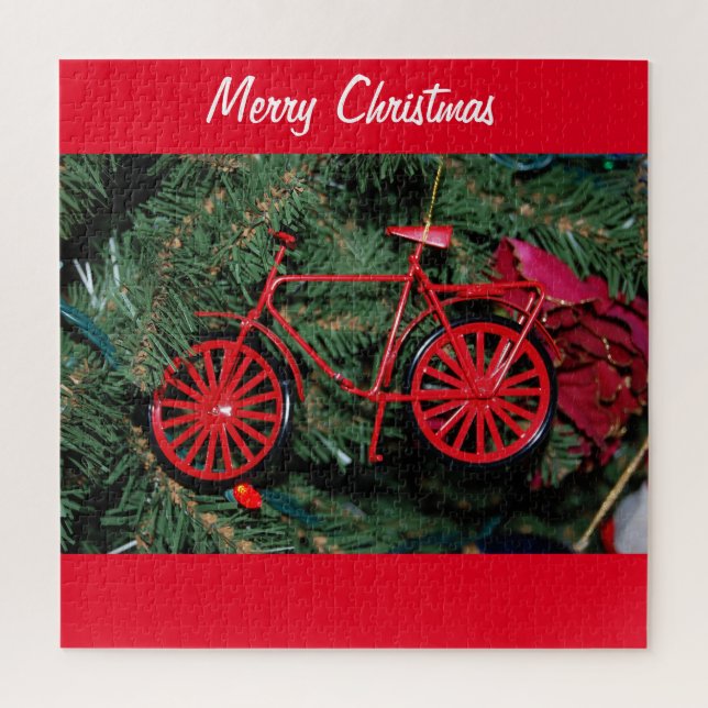 Bicycle on a Christmas Tree Jigsaw Puzzle (Vertical)