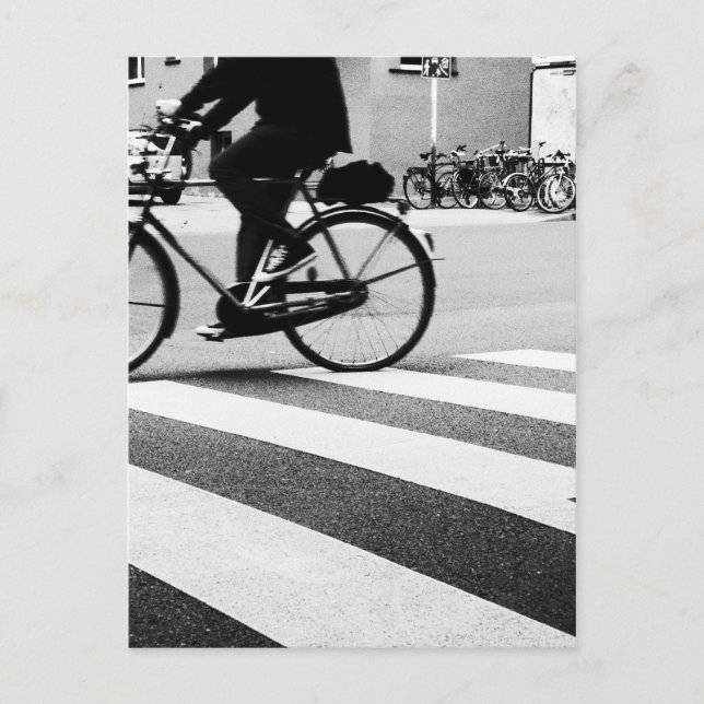 Bicycle on cross walk postcard (Front)
