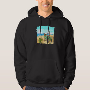Bicycle on the beach dunes for a holiday by the se hoodie