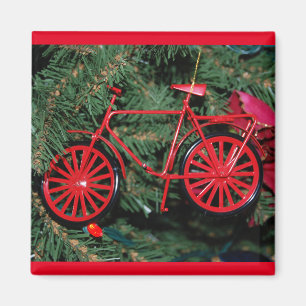 Bicycle Ornament on a Christmas Tree Magnet