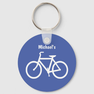 Bicycle Outline Personalized Bike Lock Keychain