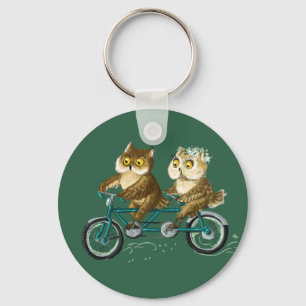 Bicycle owls keychain