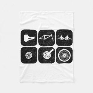 Bicycle Parts Mountain Bike Biking Mtb Cycling Cyl Fleece Blanket