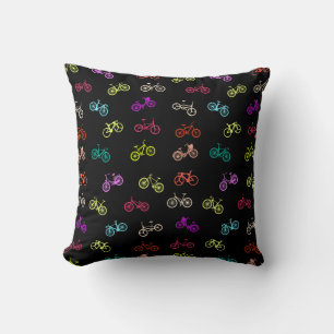 Bicycle pattern invitation throw pillow