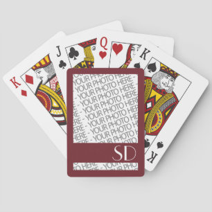 Bicycle Playing Cards, Photo & Monogram Template Cards