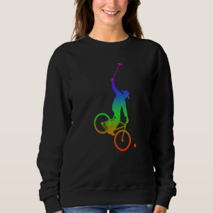 Bicycle Polo Shadows In Rainbow Colour
