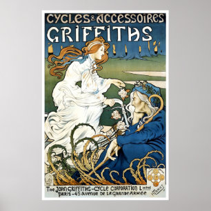 Bicycle Poster Griffiths Cycling Print Biking Art