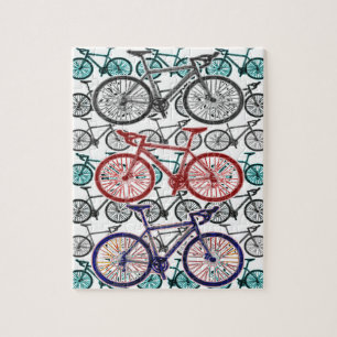 Bicycle Print Design Jigsaw Puzzle