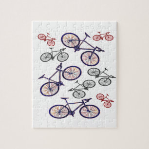 Bicycle Print Design Jigsaw Puzzle