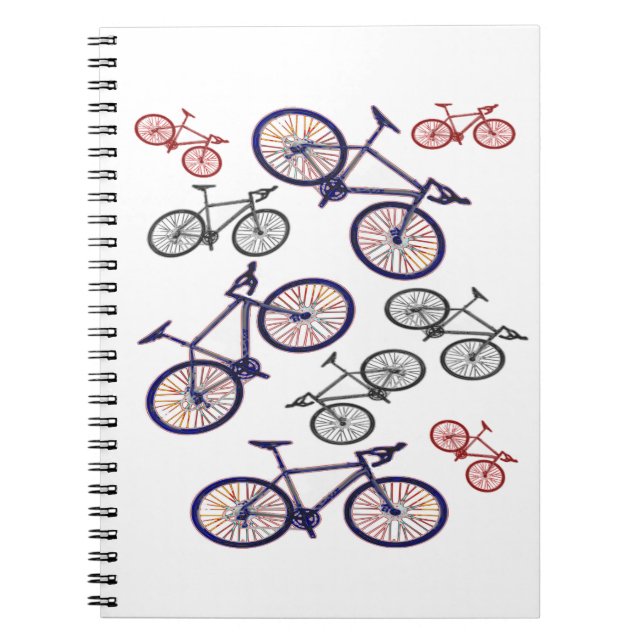 Bicycle Print Design Notebook (Front)
