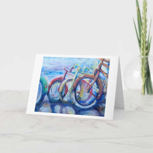 Bicycle Print Greeting Card (Front)