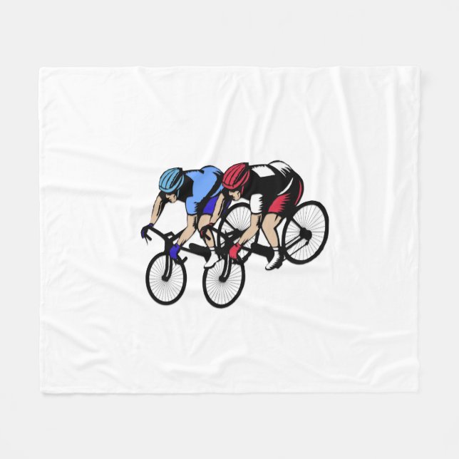 Bicycle Race Fleece Blanket (Front (Horizontal))