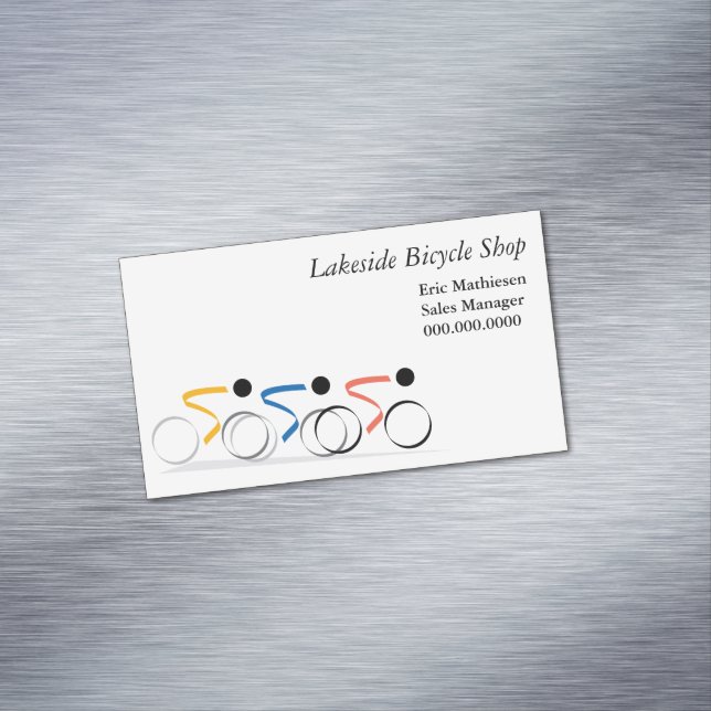 Bicycle Race Logo Magnetic Business Card (In Situ)