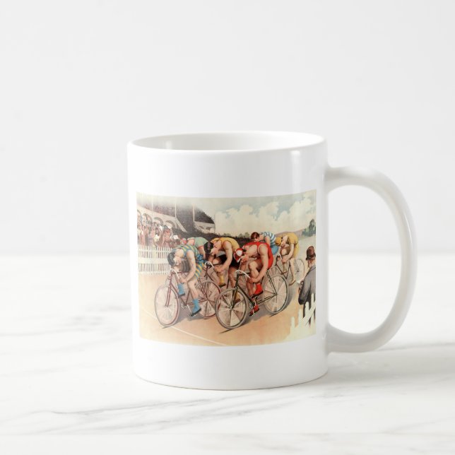 Bicycle race scene coffee mug (Right)