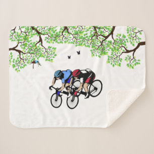 Bicycle Race Sherpa Blanket
