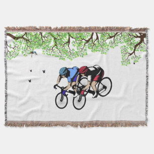 Bicycle Race Throw Blanket