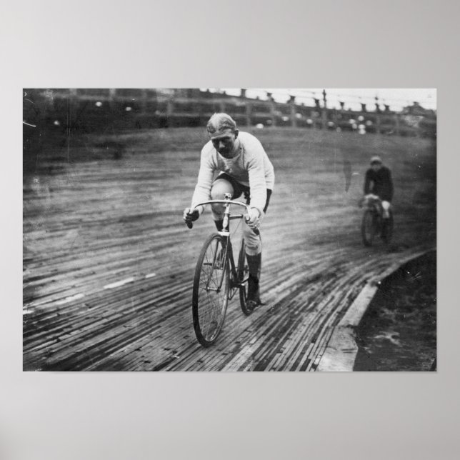Bicycle Racer at the 6-day Washington DC Race Poster (Front)