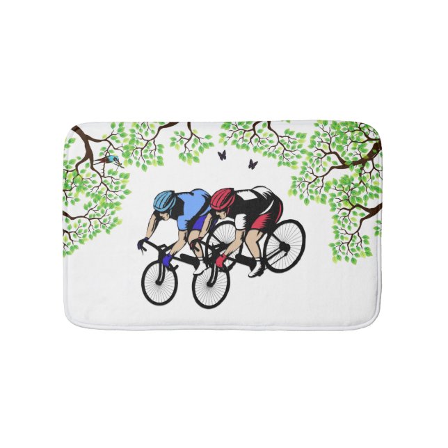 Bicycle Racers Bath Mat (Front)