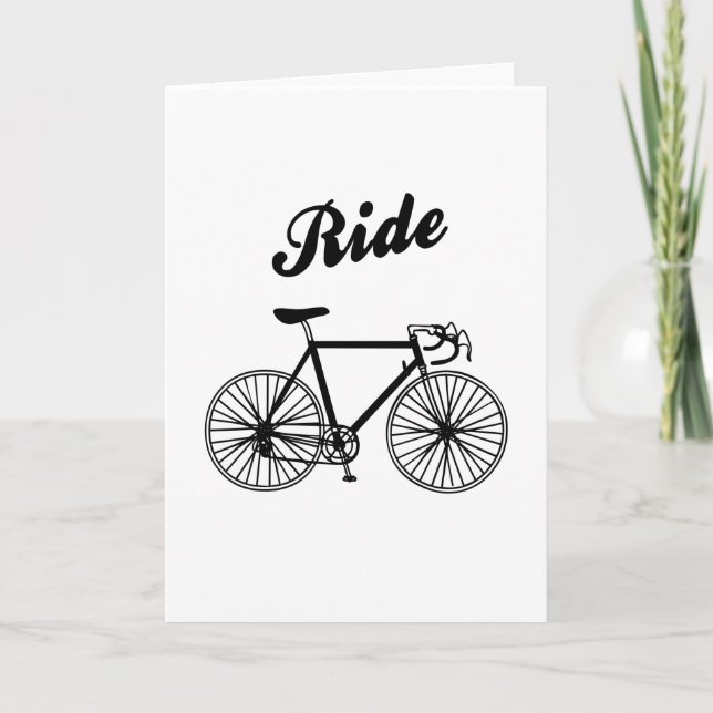 Bicycle Racing Bike Ride Cycling Card (Front)