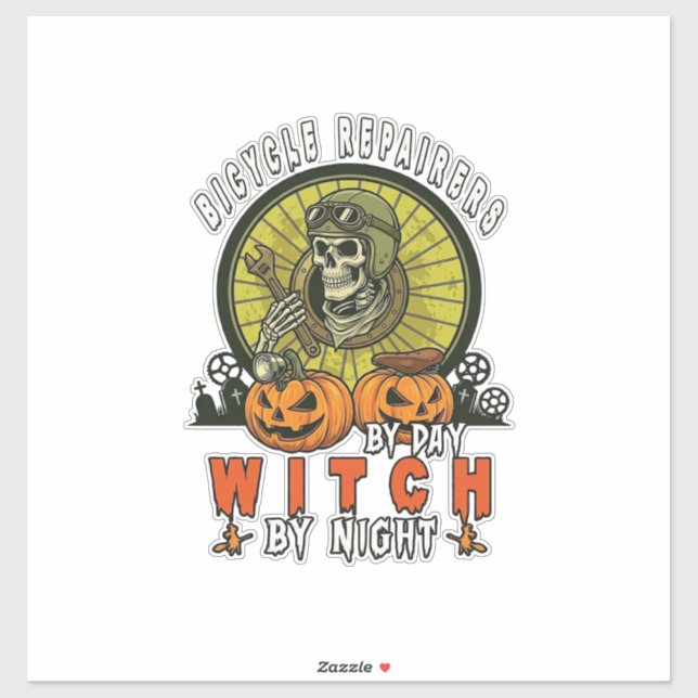 Bicycle Repairers Witch Skull Wrench Pumpkins Hall (Sheet)