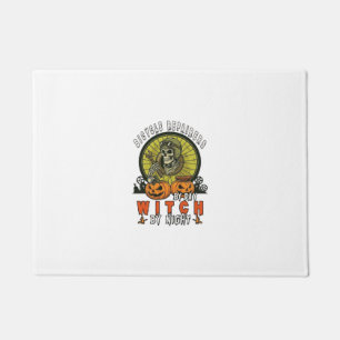 Bicycle Repairers Witch Skull Wrench Pumpkins Hall Doormat