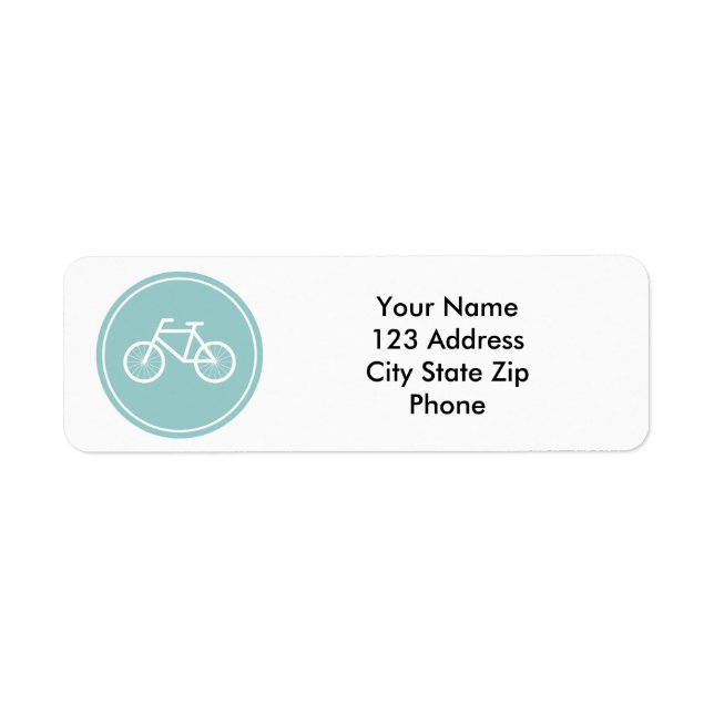 Bicycle return address labels for bike riding fans (Front)