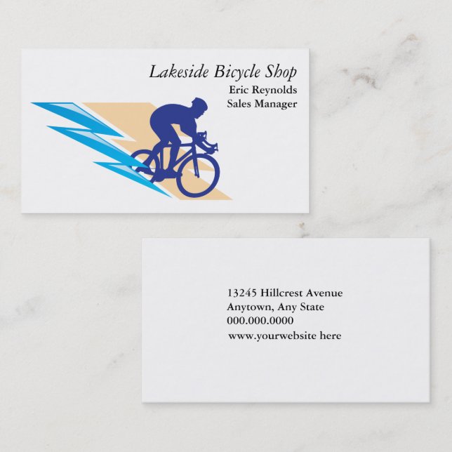 Bicycle Rider Logo Business Card (Front/Back)