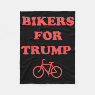 Bicycle Riders For Trump Fleece Blanket