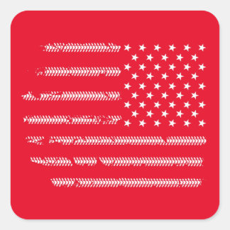 Bicycle Riding American Flag Cycling Lover  Square Sticker