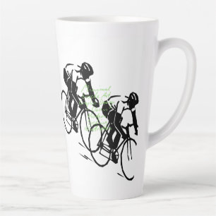 Bicycle Riding Race Art Latte Mug