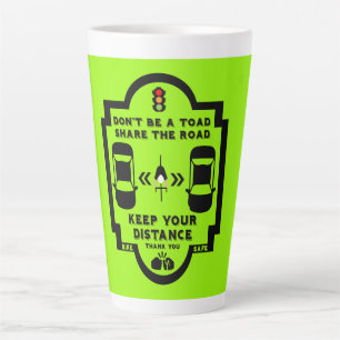 Bicycle Road Safety Awareness Latte Mug
